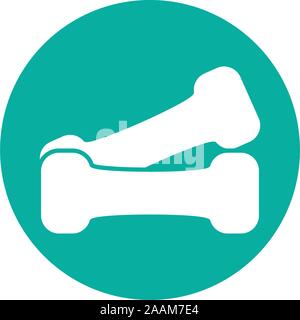weight icon design, Gym healthy lifestyle fitness bodybuilding bodycare activity exercise and diet theme Vector illustration Stock Vector