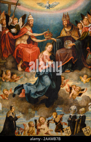 'The Coronation of the Virgin Mary' (1514) by Hans Suess, known as Hans (Süß) von Kulmbach (1480-1522). Kunsthistorisches Museum in Vienna. Stock Photo