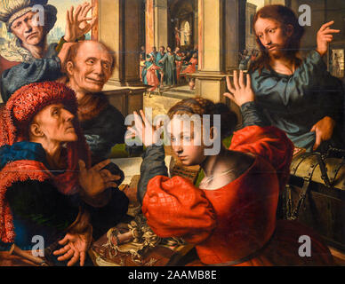 'The Calling of the Apostle Matthew' by Jan Sanders van Hemessen (c. 1500 – c. 1566). Stock Photo