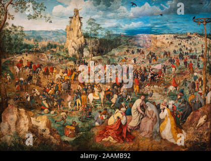 The Procession to Calvary, 1564, by Pieter Brueghel the Elder Stock ...