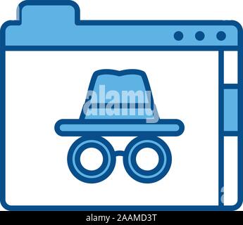 folder file internet line and fill style illustration Stock Vector