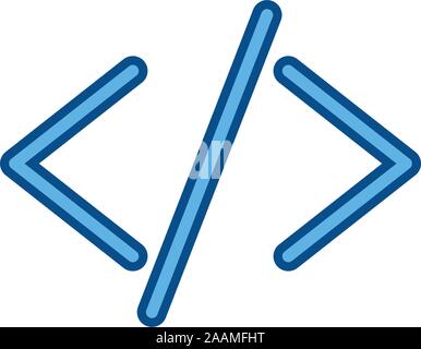 coding programming internet line and fill style illustration Stock Vector