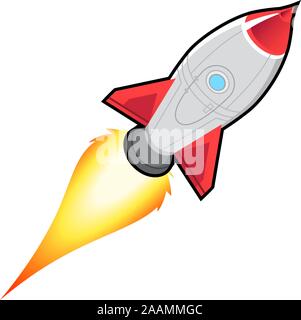 Space rocket cartoon Stock Vector
