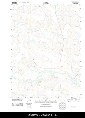 USGS TOPO Map Nebraska NE Brownlee 20111027 TM Restoration Stock Photo