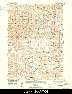 USGS TOPO Map Nebraska NE Brownlee 317544 1951 62500 Restoration Stock Photo