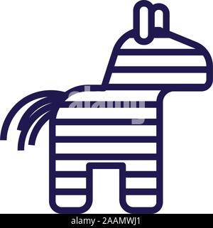 mexican culture pinata fill style icon Stock Vector