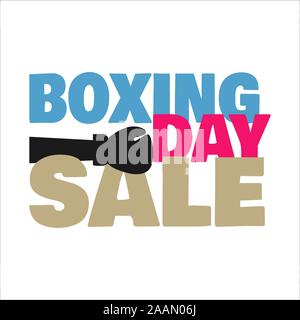 creative Boxing Day Sale lettering for banner web banner poster or flyer design vector template illustration Stock Vector