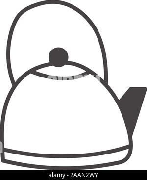 kitchen teapot ceramic utensil icon Stock Vector