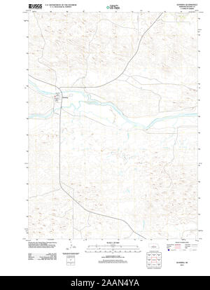 USGS TOPO Map Nebraska NE Dunning 20111109 TM Restoration Stock Photo