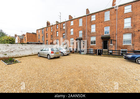 Large car park for apartment conversions, Trier Way, Gloucester. GL1 Stock Photo