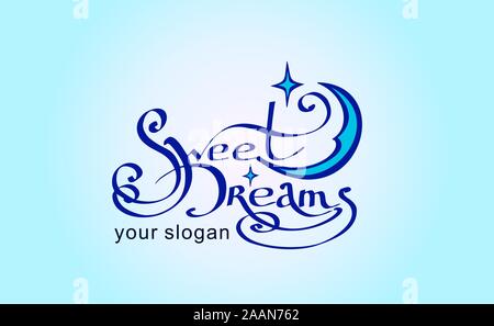 Logo Sweet Dreams. Icon Element Template Design Logos. business card template. Stock Vector