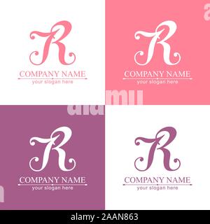 Letter JR logo or monogram. blank for business card. For your business. Stock Vector
