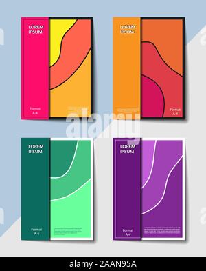 Editable cover design, A4 format. Abstract gradient background for the design of the cover, screen saver, for applications and websites, for business Stock Vector