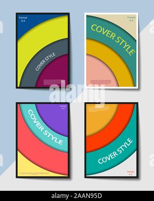 Editable cover design, A4 format. Geometric abstract background for the design of the cover, screen saver, for applications and websites, for business Stock Vector