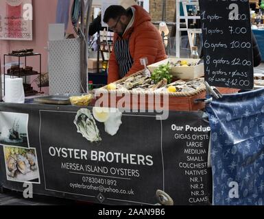 Oyster Stall Greenwich Market Stock Photo