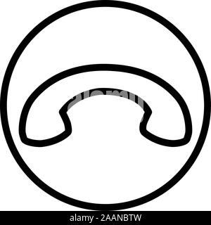 icon of hang up phone call, finish phone call vector illustration design Stock Vector