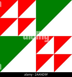Barn quilt pattern, Amish Patchwork design, Abstract geometric tiled trail Vector illustration Stock Vector