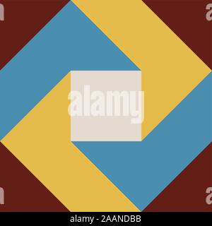 Barn quilt pattern, Amish Patchwork design, Abstract geometric tiled trail Vector illustration Stock Vector