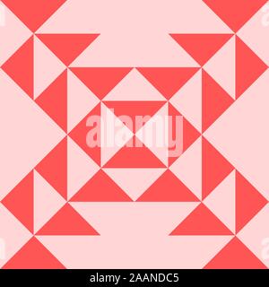 Barn quilt pattern, Amish Patchwork design, Abstract geometric tiled trail Vector illustration Stock Vector