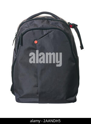 new backpack closeup isolated on a white background Stock Photo