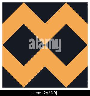 Barn quilt pattern, Amish Patchwork design, Abstract geometric tiled trail Vector illustration Stock Vector