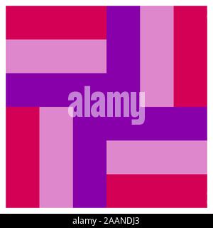 Barn quilt pattern, Amish Patchwork design, Abstract geometric tiled trail Vector illustration Stock Vector
