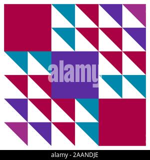 Barn quilt pattern, Amish Patchwork design, Abstract geometric tiled trail Vector illustration Stock Vector