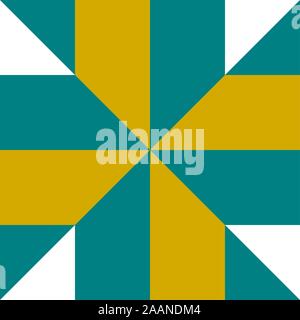Barn quilt pattern, Amish Patchwork design, Abstract geometric tiled trail Vector illustration Stock Vector