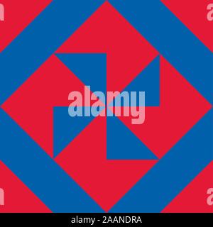 Barn quilt pattern, Amish Patchwork design, Abstract geometric tiled trail Vector illustration Stock Vector