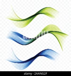 Abstract web smooth mild divider lines - fashion headers or footers. Vector illustration Stock Vector