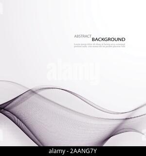 Abstract vector gray wave background. Stock Vector