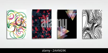Colorful mosaic covers design. Minimal geometric pattern gradients. Eps10 vector. Stock Vector