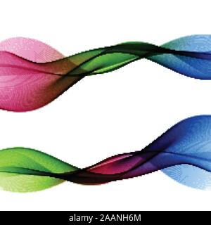 Abstract web smooth spring fresh dividers lines collection of bright headers or footers Stock Vector
