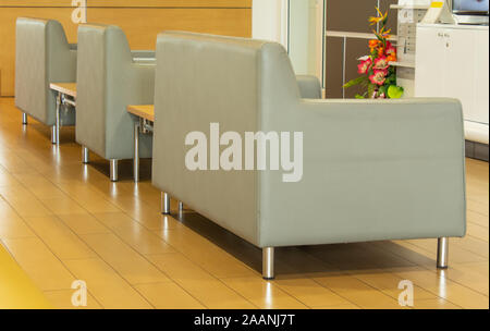 The chair Grey leather sofa. Stock Photo