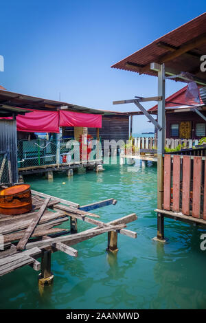 George Town Chew jetty in Penang, Malaysia Stock Photo