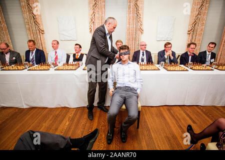 A chess event at the Loeb House at Harvard University in 2013