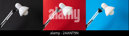 Office lamp isolated on different colored backgrounds Stock Photo
