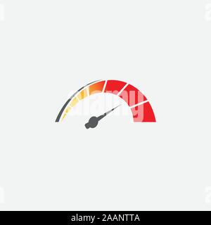 Speed icon design vector. Illustration logo fast letter element, faster logo design, speedometer icon Stock Vector