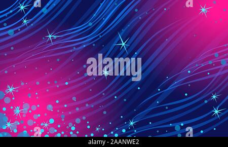 abstract blue Magenta night star background. Christmas and New year Stock Vector