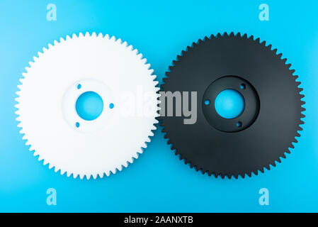 inkjet printer paper feeder mechanical drive. four external spur gear  wheels with different gear ratios. reducer of plastic cogwheels. with  clipping p Stock Photo - Alamy