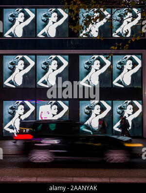 David Bailey’s photographs in Oxford Street. On display at Flannels’ flagship store in London in association with publisher Taschen. Stock Photo