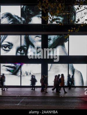 David Bailey’s photographs in Oxford Street. On display at Flannels’ flagship store in London in association with publisher Taschen. Stock Photo