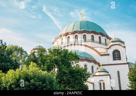 Saint Sava Orthodox Cathedral, Hram Svetog Save in Belgrade, Serbia Stock Photo