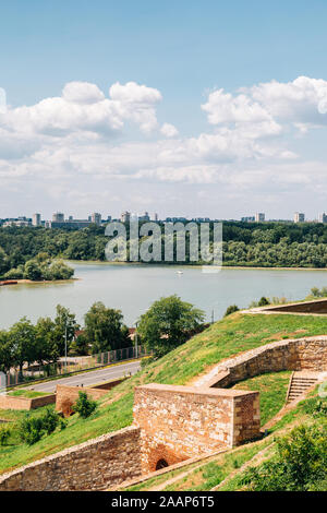 Kalemegdan Fortress park and Sava river in Belgrade, Serbia Stock Photo