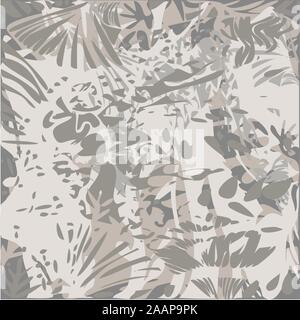 Vector Illustration of Abstract Foliage Pattern Texture Effects - Gray Colors Stock Vector