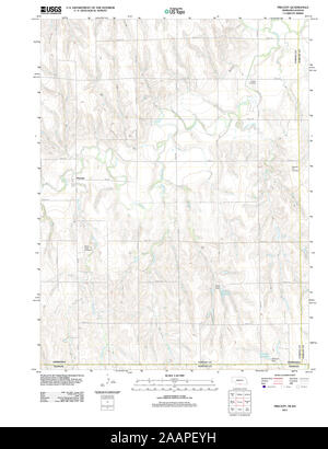 USGS TOPO Map Nebraska NE Precept 20111107 TM Restoration Stock Photo