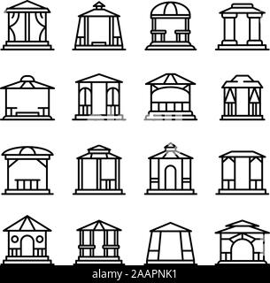 Alcove gazebo icon, outline style Stock Vector Image & Art - Alamy