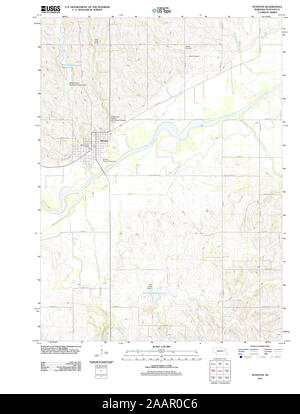 USGS TOPO Map Nebraska NE Stanton 20111107 TM Restoration Stock Photo