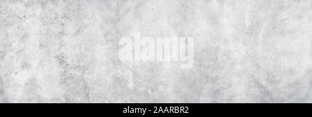 Panorama of texture of smooth gray concrete wall for background Stock Photo