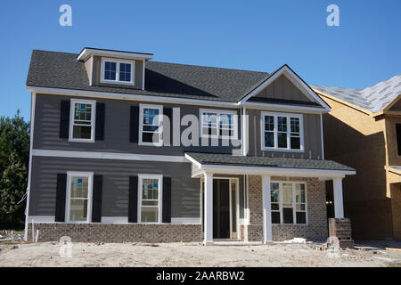 Two story house under construction Stock Photo
